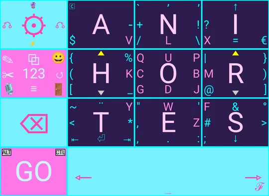 GridKeys in the Vaporwave Vice palette